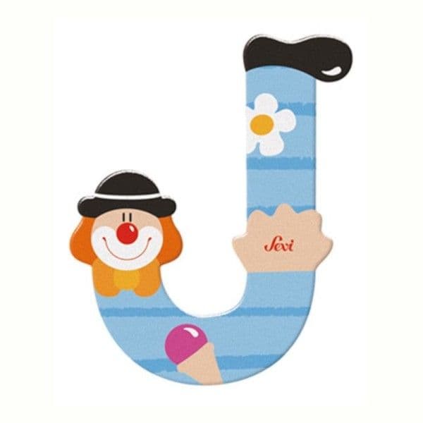 Lettre en Bois Clown J Sevi 1831 - Jouets en Bois décoration