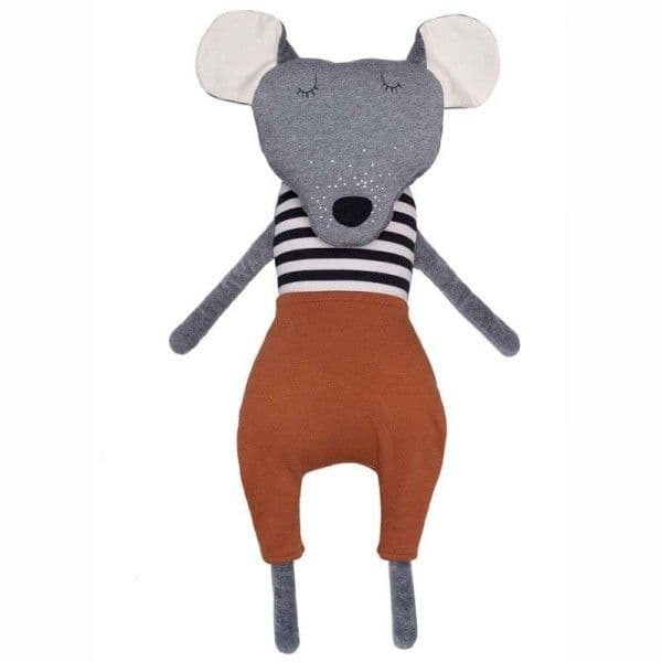 Grande Peluche Doudou bio Souris Wooly Organic® Coton Bio 70 cm -