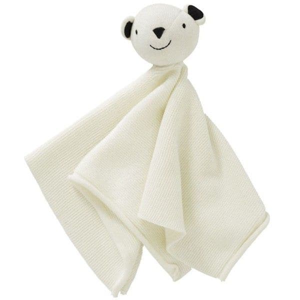 Doudou bébé Coton Bio point Mousse GOTS Ours polaire 33cm Fresk® - D