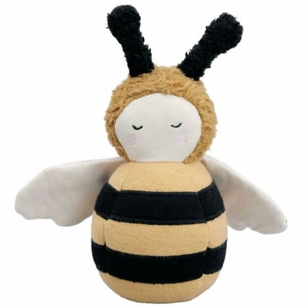 Jouets bébé Culbuto Abeille Fabelab® 18 cm Coton Bio GOTS - Jouet Bi