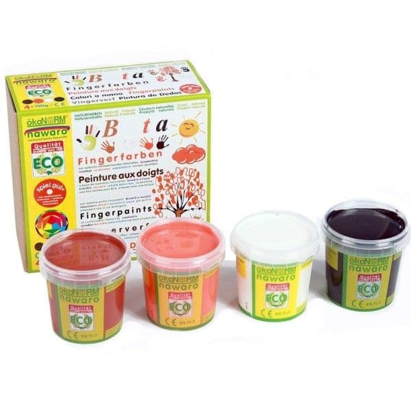 Peinture à doigts 4 pots Couleurs d'Automne ÖkoNorm® NaWaRo certifié