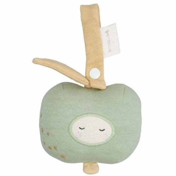 Hochet Fabelab® Pomme verte 12cm à clipser Coton Bio GOTS - Hochets B