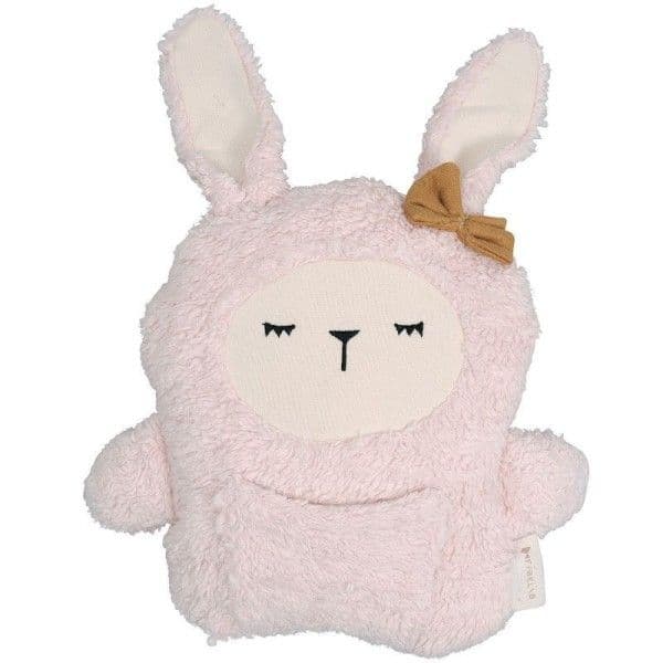Doudou peluche Fabbies Lapin Rose Fabelab® Coton Bio GOTS- Doudou