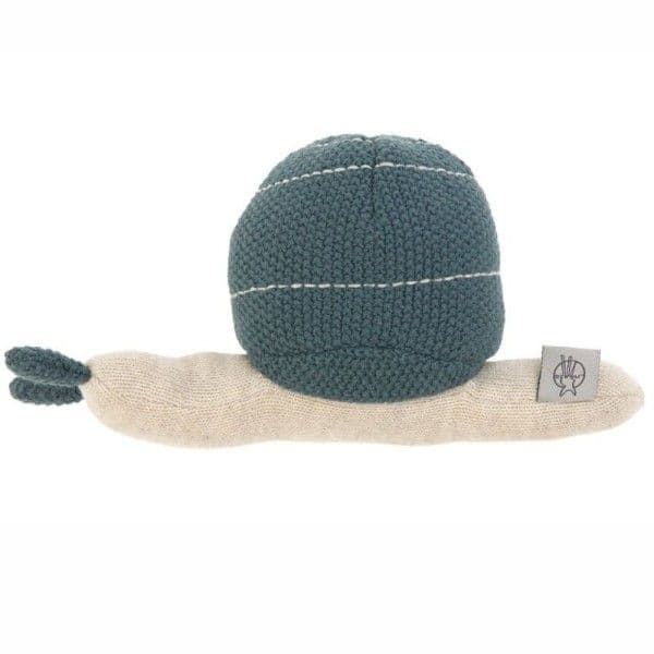 Hochet tricoté avec grelot Garden explorer Escargot Lässig® Coton Bi