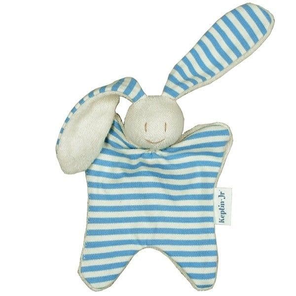 Doudou Keptin-jr Hochet Petit Rabby Bleu Ciel coton bio