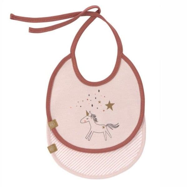 Set de 2 petits bavoirs 0 ~12 mois Licorne Lässig® - Repas bébé nomade