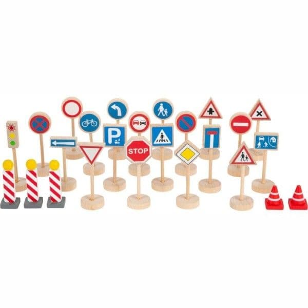 Jouet en bois Set de panneaux de signalisation 25 pièces Small foot