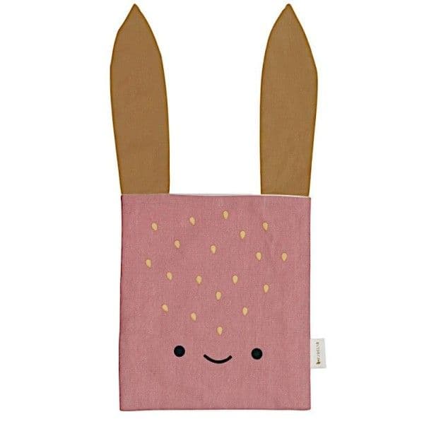 Sac à Collation Fraise Fabelab® Coton Bio GOTS - Accessoire Bébé Nom