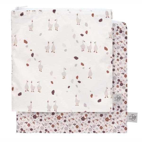 Set de 2 pochettes à Goûter 'snack' Tiny farmer Oie Lässig® - Repas b