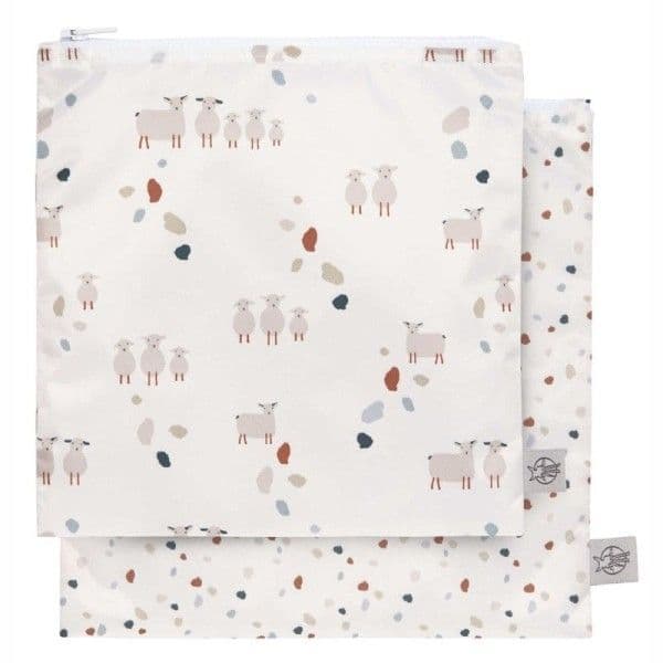 Set de 2 pochettes à Goûter 'snack' Tiny farmer Mouton Lässig® - Goû