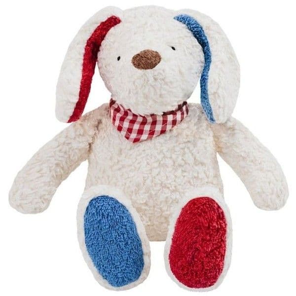 Peluche Chien Bandana Vichy coton bio 36cm Efie® - Peluche Chien Bio