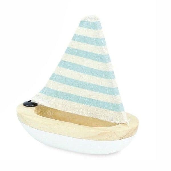 Petit Bateau de Bain Voilier Blanc Vilac® - Jouets de bain en bois