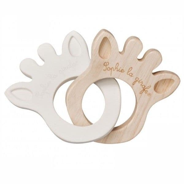 Hochet de dentition Silhouette Sophie la Girafe Caoutchouc Bois