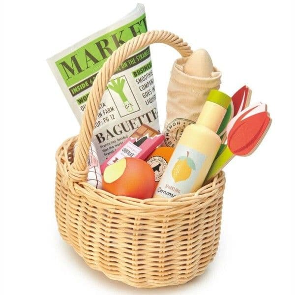Jouet en bois Marchande Panier de Course garni Tender Leaf Toys® -
