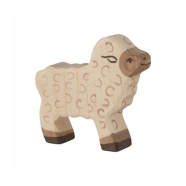 Figurine en bois Animaux de la ferme l'Agneau Holztiger® 7cm