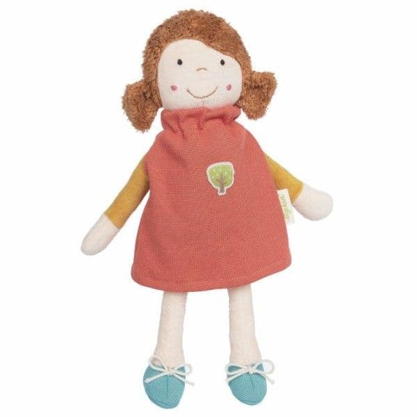Poupée de Chiffon en robe orange 29 cm coton bio Sigikid® - Poupée bio