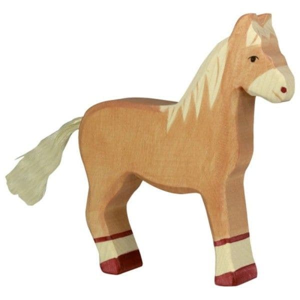 Figurine en bois Le cheval debout des Animaux de la ferme Holztiger®
