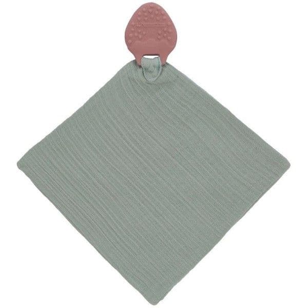 Doudou Plat Lange & Anneau de dentition Fraise Lässig® 21cm Coton B