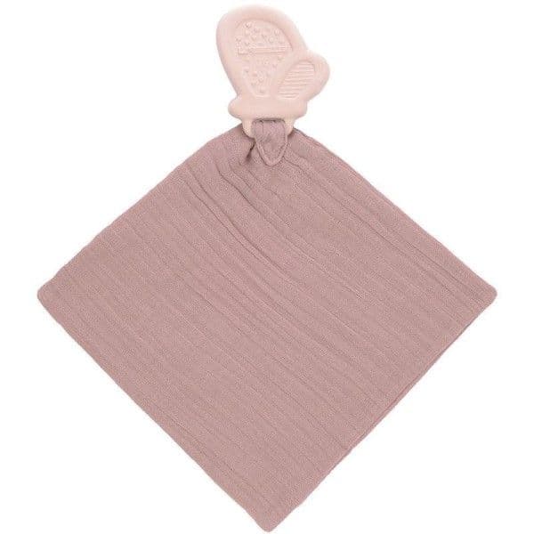 Doudou Plat Lange de mousseline & Anneau de dentition Papillon