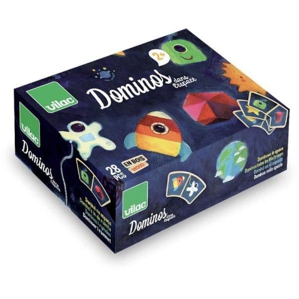 Jeu de Domino 28 pièces en bois dans les étoiles Vilac®