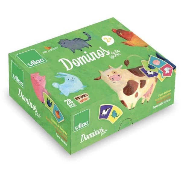 Jeu 28 Dominos de la ferme en bois Vilac®