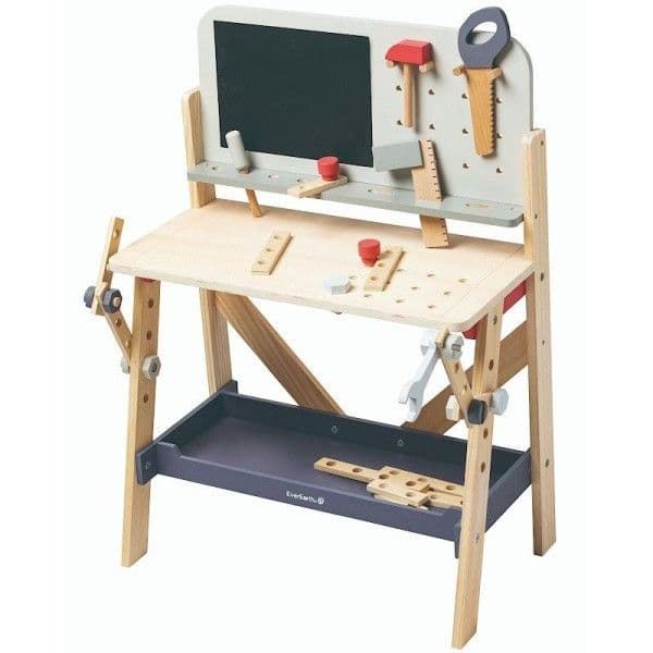 Jouets en bois Grand établi de bricolage pastel avec outils
