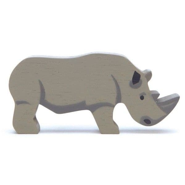 Figurine en bois Animaux d'Afrique Rhinocéros 10cm Tender Leaf Toys®