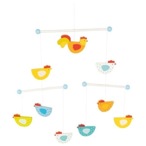 Mobile en bois Poules Goki® - Décoration Chambre Bébé & Mobiles