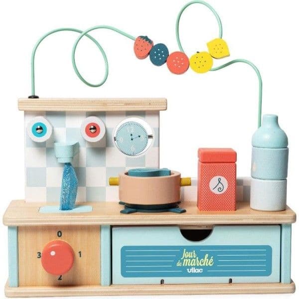 Jouets dinette cuisine multi activités Vilac® en bois - Jouets c