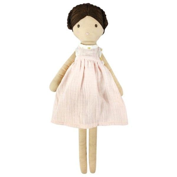 Grande Poupée Lin Robe de mousseline Becky 40 cm Coton Bio Albetta® -