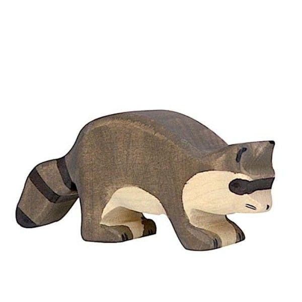 Figurine en bois Animaux de la forêt Raton Laveur Holztiger® 9cm