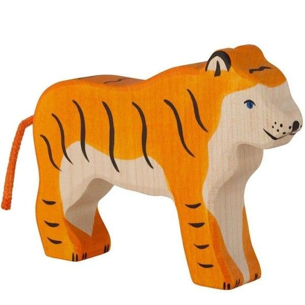 Figurine en bois Animaux de la jungle Tigre Holztiger® 14cm