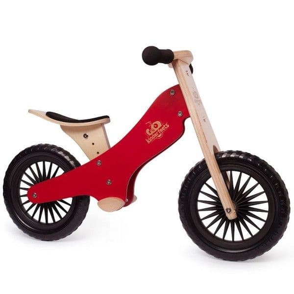 Draisienne en bois Classique Kinderfeets® 12 pouces Rouge Cerise