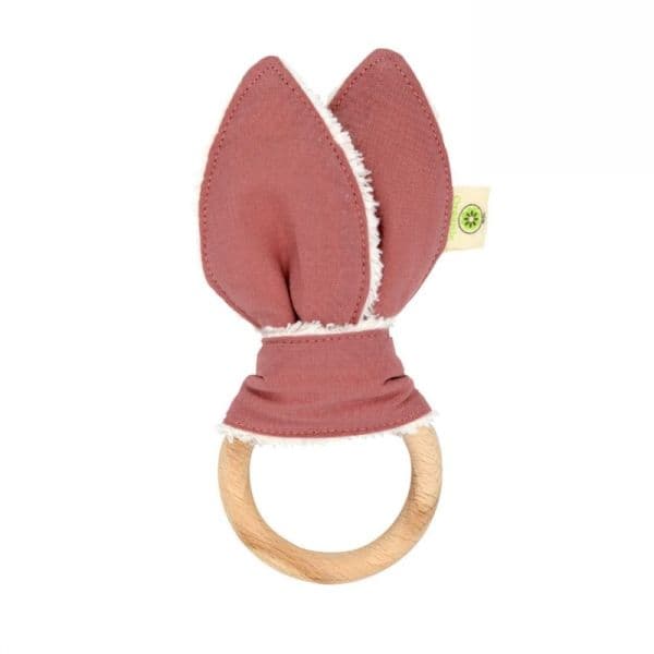 Anneau de dentition lapin Rose Coton Bio aPunt Barcelona®