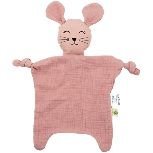 Doudou Plat à Nœuds Coton Bio Souris aPunt Barcelona® - Doudou bébé
