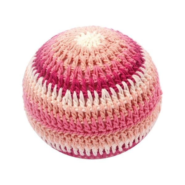 Hochet balle en crochet Rose aPunt Barcelona® - Hochets bébé Bio