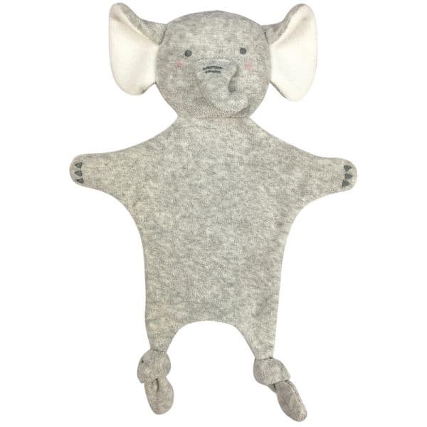 Doudou plat éponge de coton bio Eléphant Estelle 35cm Albetta® - Do