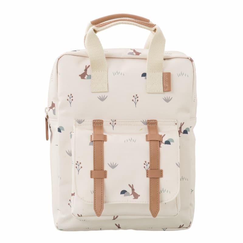 Sac à dos Cartable maternelle Lapin Beige Fresk® - Cartable écolo