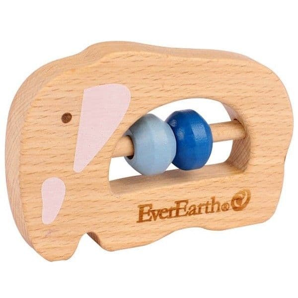 Hochet en Bois Eléphant EverEarth - Jouets bois bébé