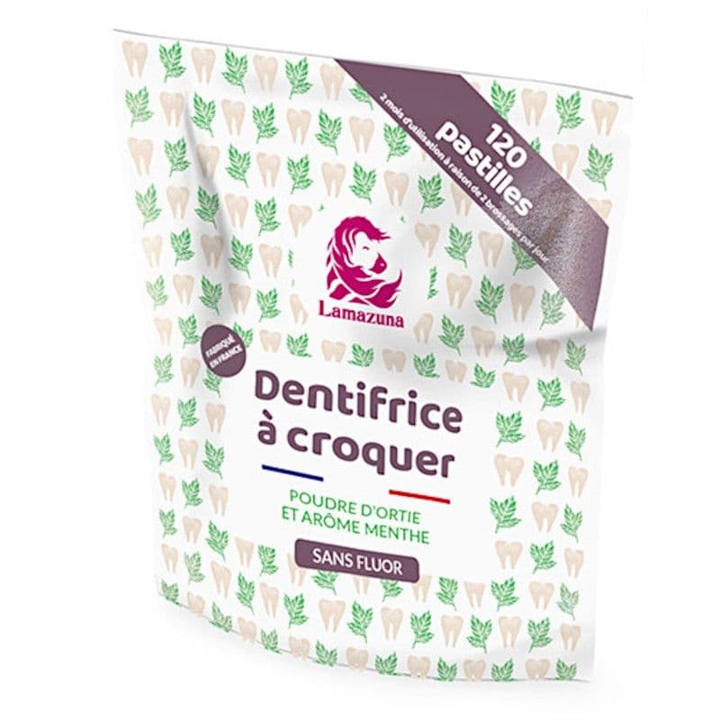 Dentifrice à croquer Ortie & Menthe Sans fluor 120 pastilles