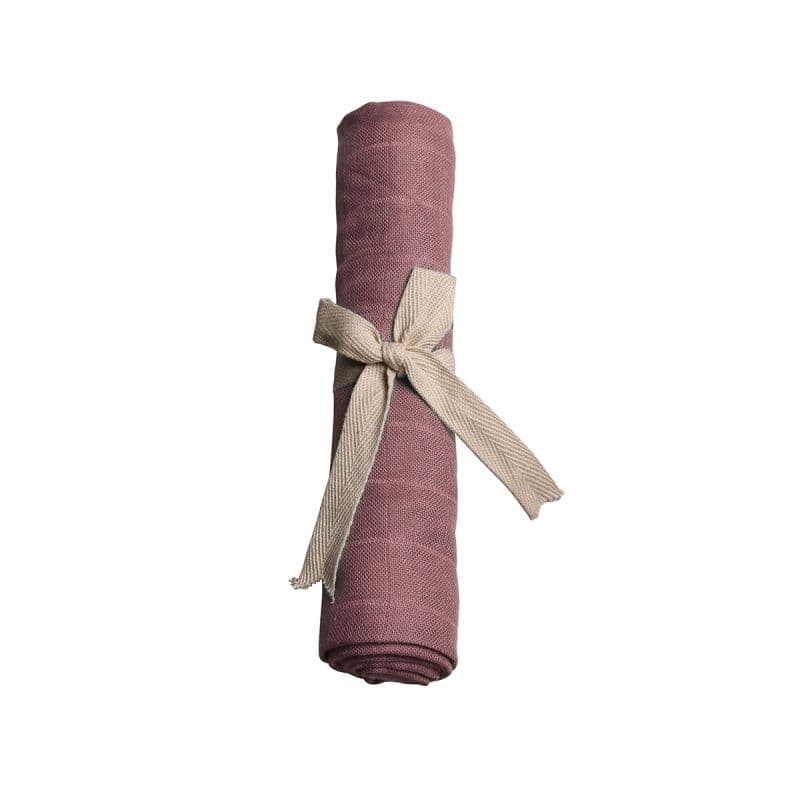 Lange de mousseline de coton bio 65 x 65 Vieux rose Filibabba® -