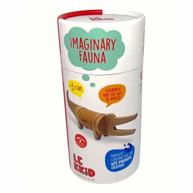 Jouet animal magnétique Faune imaginaire Crocodile 6 pièces en bois L