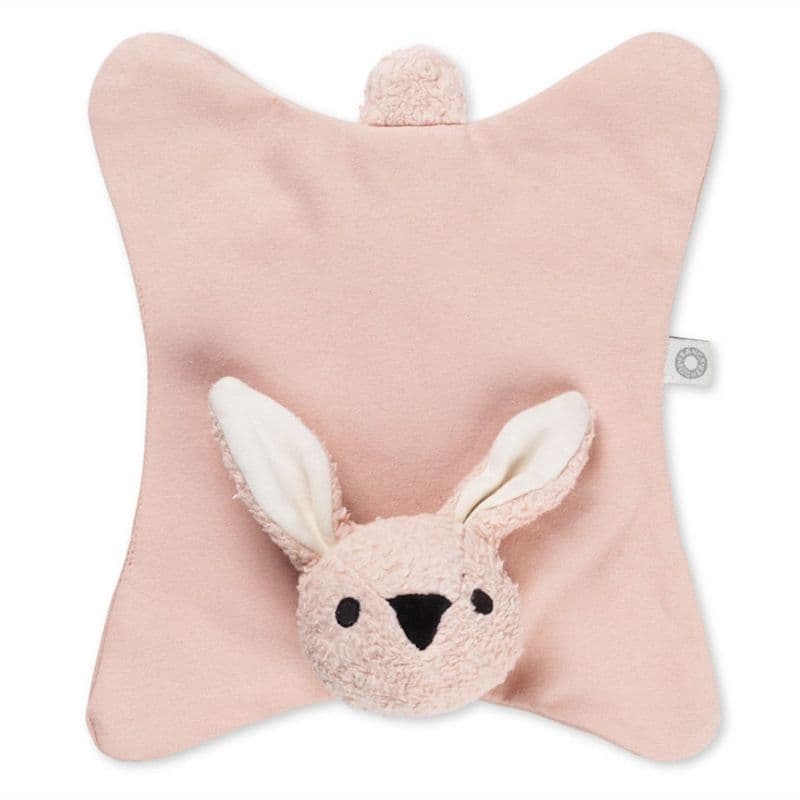 Doudou plat Anika Lapin Rose Coton bio Franck & Fischer® - Doudou