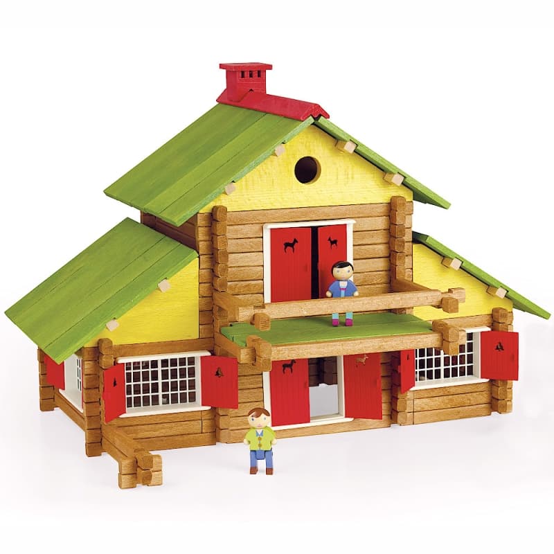 Jouet en bois Chalet en Rondins 240 pièces Jeujura® | Ref: 8005 - J