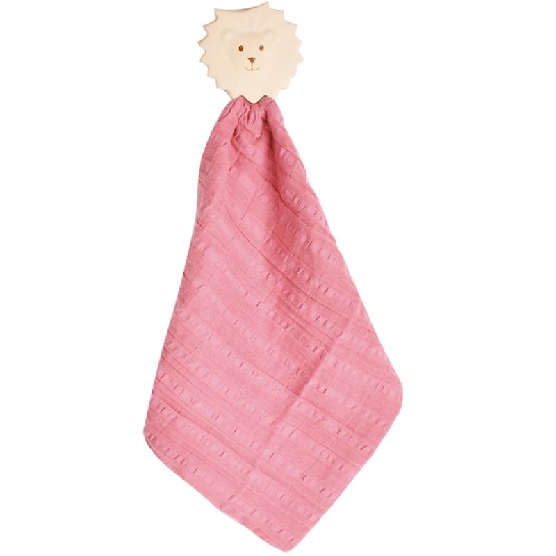 Doudou Plat Teether de dentition Lion Coton bio & Caoutchouc Naturel
