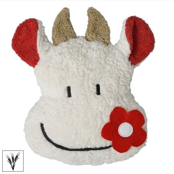 Doudou Bouillotte Efie® Grains Epeautre Vache Coloré 28 cm Coton Bio