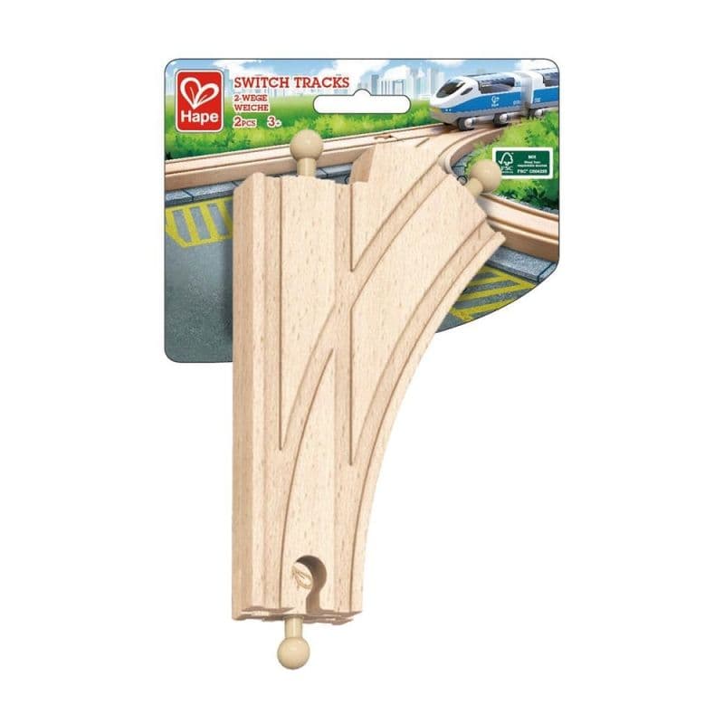 Set de 2 rails en Y Hape® Circuit de train en bois - Rail train en
