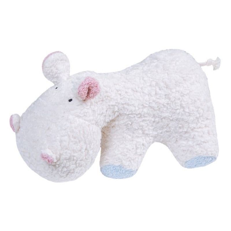 Doudou Hippopotame Blanc Coton Bio 29 cm Efie® - Doudou Bio Naturel