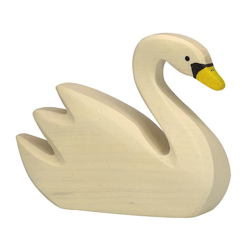 Figurine en bois Cygne Blanc Holztiger® 9 cm