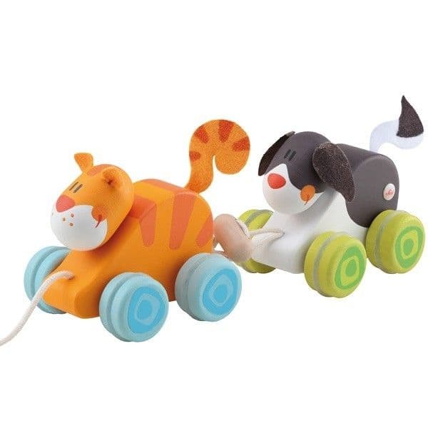 Jouet à Trainer Promeneur Chien & Chat Sevi 1831 - Jouets en Bois